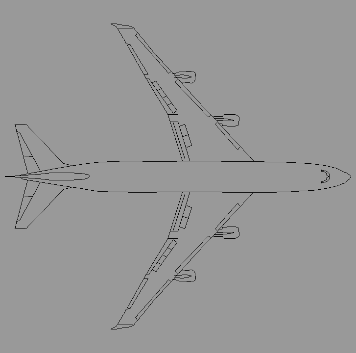 Bloque Autocad Vista de Avión Diseño 03 Bibliot. 2D-3D en Planta